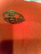 plaque casque Sapeurs-pompiers - laiton repoussé - De Puligny