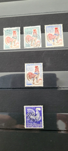 Lot timbres france coq - france,
