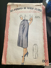 Patron ancien jupe pli couché vintage année 60/70 taille:  44  N°14