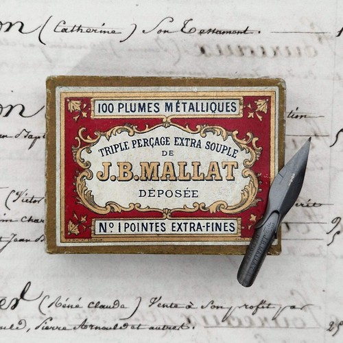 Boîte plumes j - «, j.b
