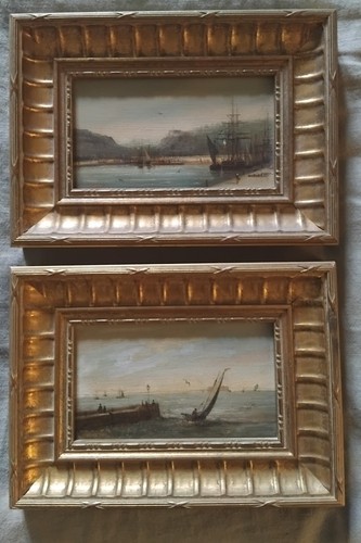 Paire tableaux sur - de, bois
