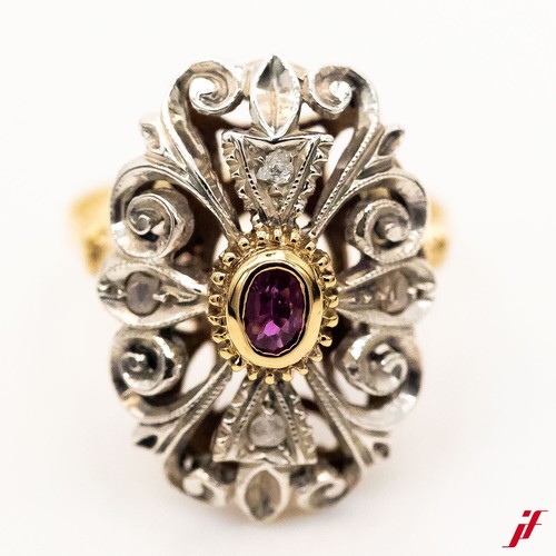 Anneau 14k jaune 925 argent - or,