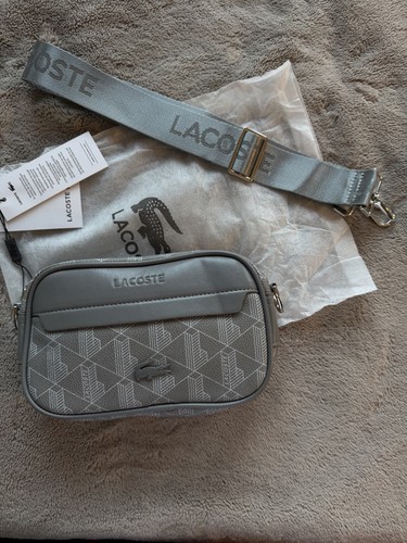 Sacoche lacoste gris - sacoche, gris-blanche