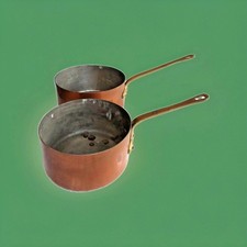 Lot de 2 anciens poêlons de