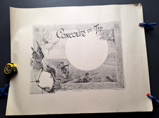 Guerre WWI poilu  Diplôme de tir 14-18 vierge Berger Levrault Nancy