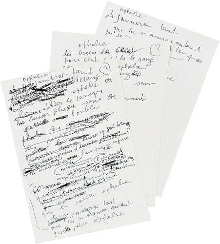 Serge gainsbourg manuscrit - /,
