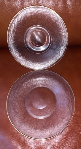 Paire assiettes cristal - en,