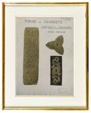 ETUDE GOUACHE PLAQUE ENTREE DE