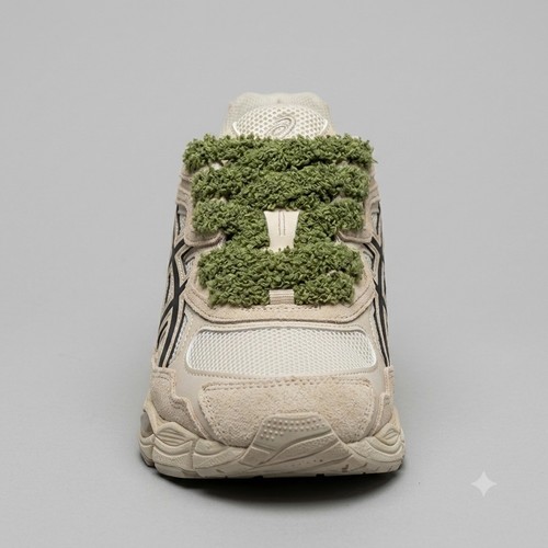 Lacets fluffy épais vert - lacets,