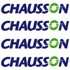 CHAUSSON Old autocollant sticker camping car caravane caravan 4 Pièces