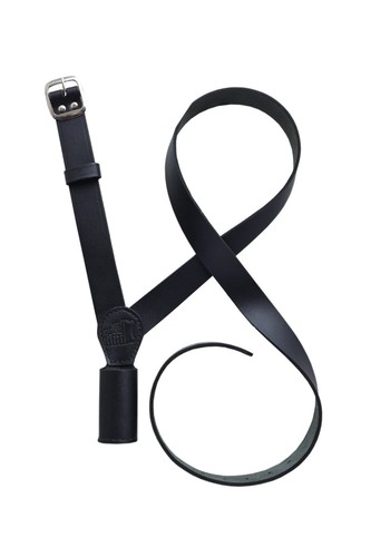 Porte étendard noir cuir - noir, en