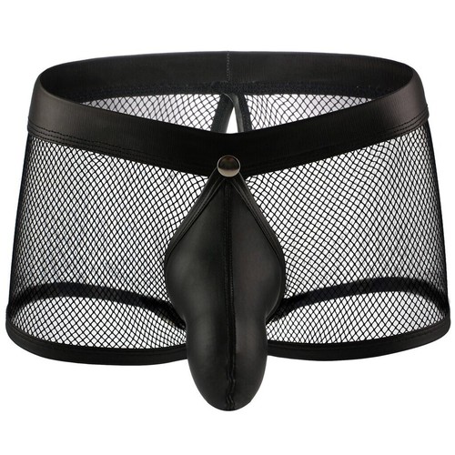 Boxer viril slip cuir - m, l