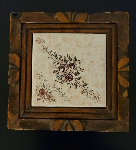 Vintage carved wood tiled - wood,
