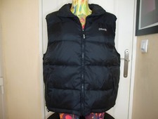 GILET NOIR POLYAMIDE NYLON GARNI DUVET D'OIE SCHOTT,  TAILLE XL