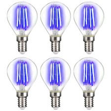 6 X LightMe LED Filament Ampoules Goutte 4W E14 Clair Bleu Classic Deco