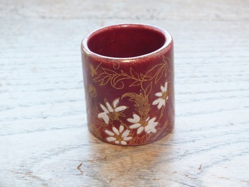 Petit pot rouge - , émaillé