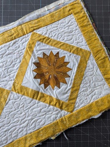 Hand quilted table runner - hand-quilted,