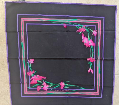 Foulard soie vintage - foulard,