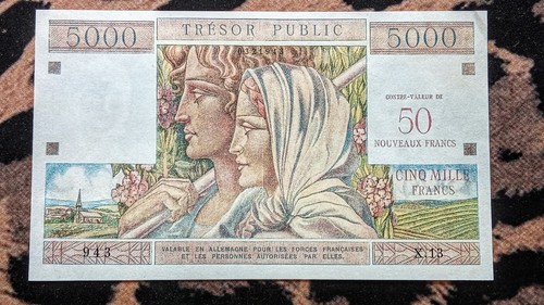 Billet 5000 francs - billet, nf/5000