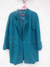 Manteau femme vert laine