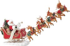Department 56 Possible Dreams Traditions De Noël Père Noël Et Rennes Enneigés