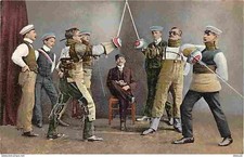 Sports - Escrime - Auf der Mensur - Animée - Colorisée - CPA - Voir Scans Recto-