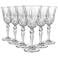 6x RCR Crystal 270ml Melodia Verres à Vin Rouge Fête Cocktail Buvant Verre