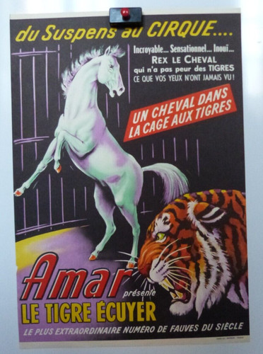 1960 affiche cirque amar - 1960,, le