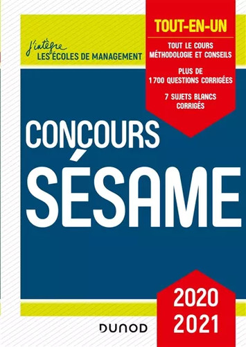 Concours sésame 2020 2021 - sésame, 2020-2021