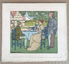 Gravure Ancienne Pochoir Bernard BOUTET DE MONVEL (1881-1949) Scène Devambez #2