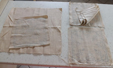 6 petites serviettes à broder + un morceau, ancien