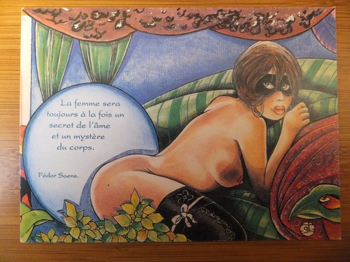Carte postale erotique avec - carte,
