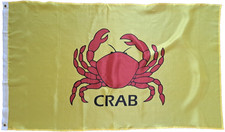 Crab Polyester 5'x3' Flag -