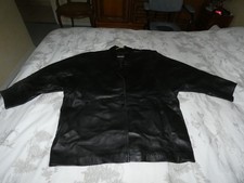 Veste Manteau CUIR VERITABLE AGNEAU Femme Taille 50 Noir GUY D'ARMAGNAC