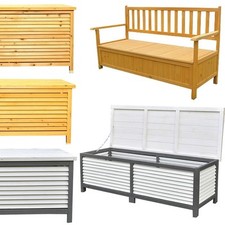 Coffre de jardin en bois Coffre à coussins Coffre de rangement Boîte d'oreillers