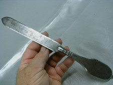 🇫🇷 COUPE PAPIER OUVRE LETTRE COUTEAU FER FORGE INSCRIPTION 1870 gravé ACIDE