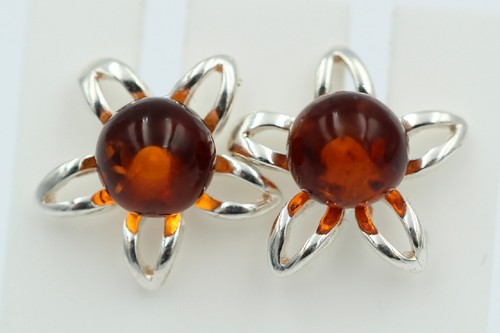 Fleur ambre boucles - fleur, d'ambre
