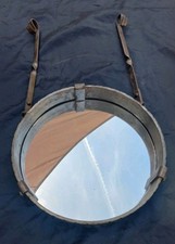 Miroir brutaliste rond fer