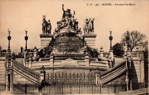 Cpa rouen fontaine - rouen,