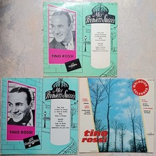 Lot de 3 anciens disques vinyles LP 25 cm TINO ROSSI Columbia   CA10