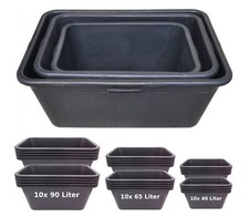 Ensemble Bac de Plantation Boîte Pot Seau à Ciment Maurerkasten Tuppen Noir