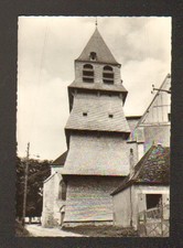 VILLEMAUR-sur-VANNE (10) CLOCHER du XVI° Charpente recouverte de BARDEAUX , 1950