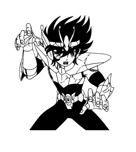 Saint seiya anime decal - saint,