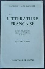 Littérature française livre du maître P. Avisseau / A.-M. Gasztowtt n°299a