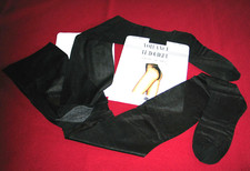 COLLANT LE BOURGET SLIP TANGA T 4 NOIR NYLON LYCRA LINGERIE DENTELLE FESSES SEXY