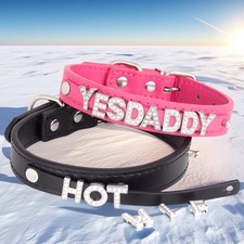 Collier OWNED Lettres Réglable - Cadeau BDSM DIY Personnalisé