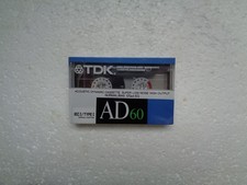 Vintage Audio Cassette TDK AD 60 * Rare From Europe Model 1988 *