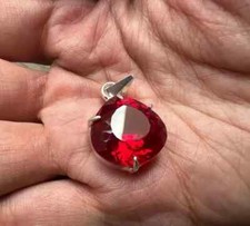 25 CT Naturel Rubis Rouge Poire Coupe Pendentif Agl Certifié Pierre Précieuse