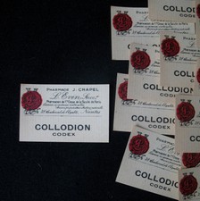 20 ETIQUETTES PHARMACIE COLLODION 1900 20 OLD PHARMACY LABELS NANTES J. CHAPEL