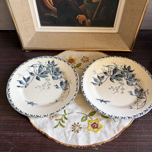 Assiettes dessert faience - 2, a